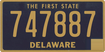 DE license plate 747887