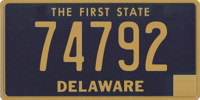 DE license plate 74792