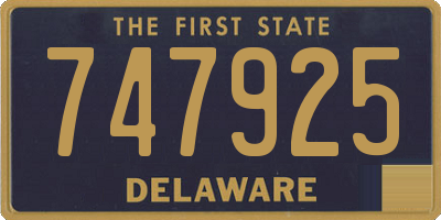 DE license plate 747925