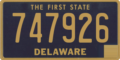DE license plate 747926