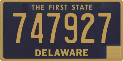 DE license plate 747927