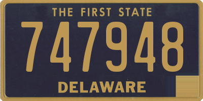 DE license plate 747948
