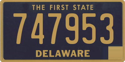 DE license plate 747953