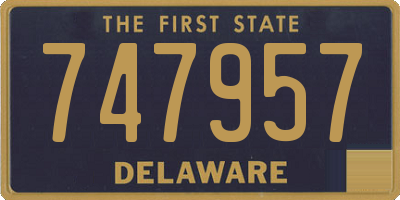 DE license plate 747957