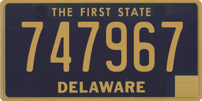 DE license plate 747967