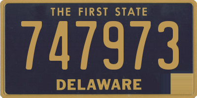 DE license plate 747973