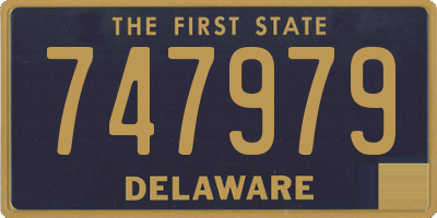 DE license plate 747979