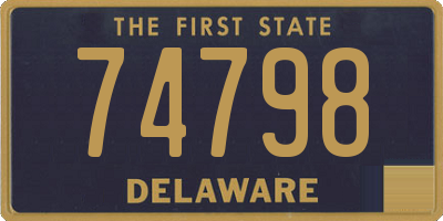 DE license plate 74798