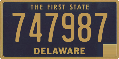DE license plate 747987