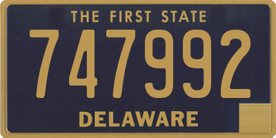DE license plate 747992