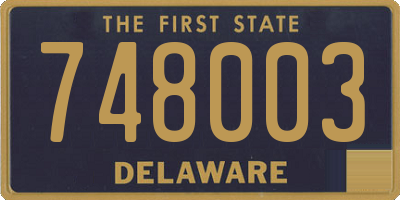 DE license plate 748003