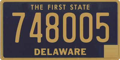 DE license plate 748005