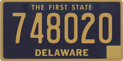 DE license plate 748020