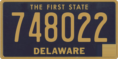 DE license plate 748022