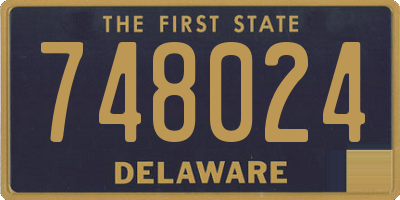 DE license plate 748024