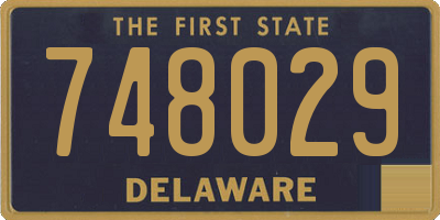 DE license plate 748029