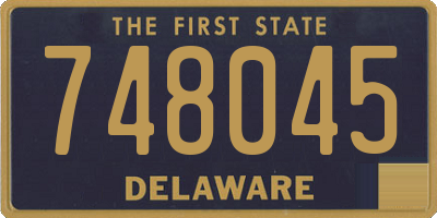 DE license plate 748045