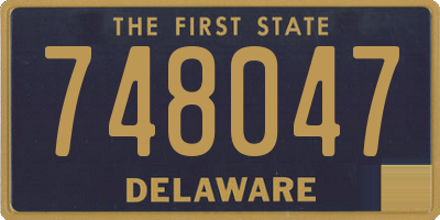 DE license plate 748047