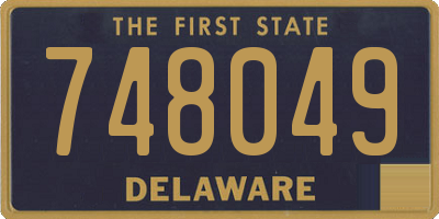DE license plate 748049