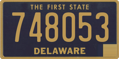 DE license plate 748053