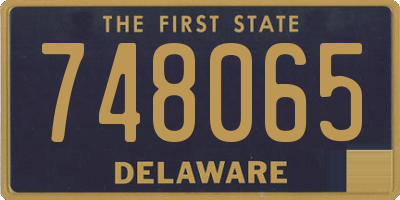 DE license plate 748065