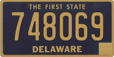DE license plate 748069