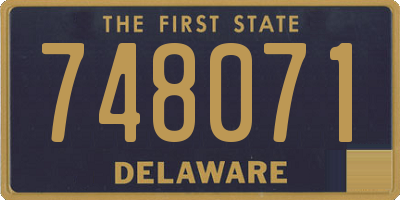 DE license plate 748071
