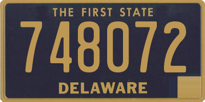 DE license plate 748072