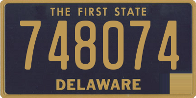 DE license plate 748074