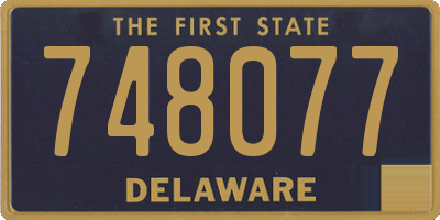 DE license plate 748077