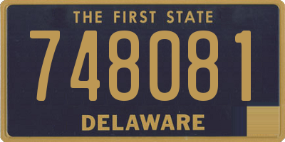 DE license plate 748081