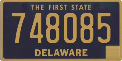 DE license plate 748085