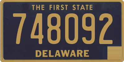 DE license plate 748092