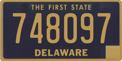 DE license plate 748097