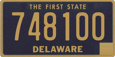 DE license plate 748100