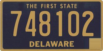 DE license plate 748102