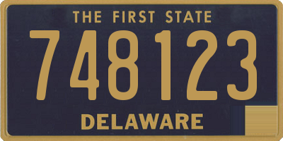 DE license plate 748123