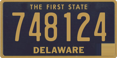 DE license plate 748124