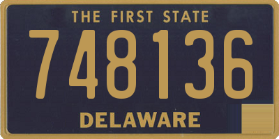 DE license plate 748136