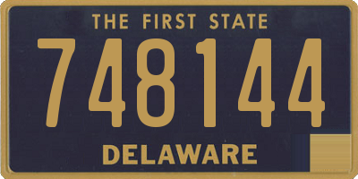 DE license plate 748144