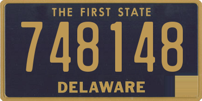 DE license plate 748148