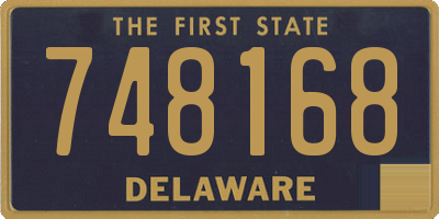 DE license plate 748168