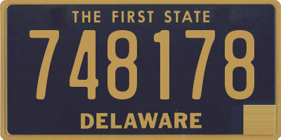 DE license plate 748178