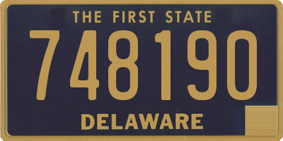 DE license plate 748190