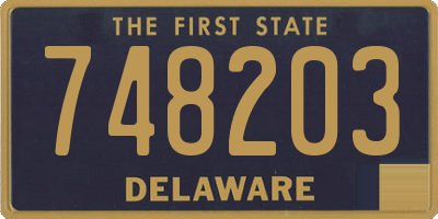 DE license plate 748203