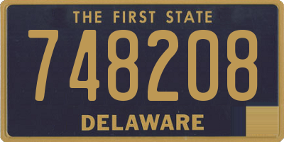 DE license plate 748208