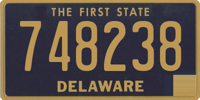 DE license plate 748238