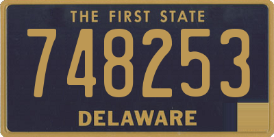 DE license plate 748253