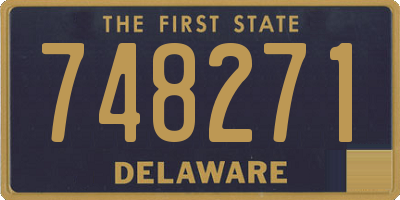 DE license plate 748271