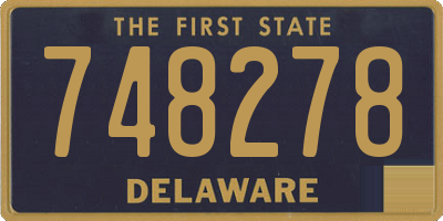 DE license plate 748278